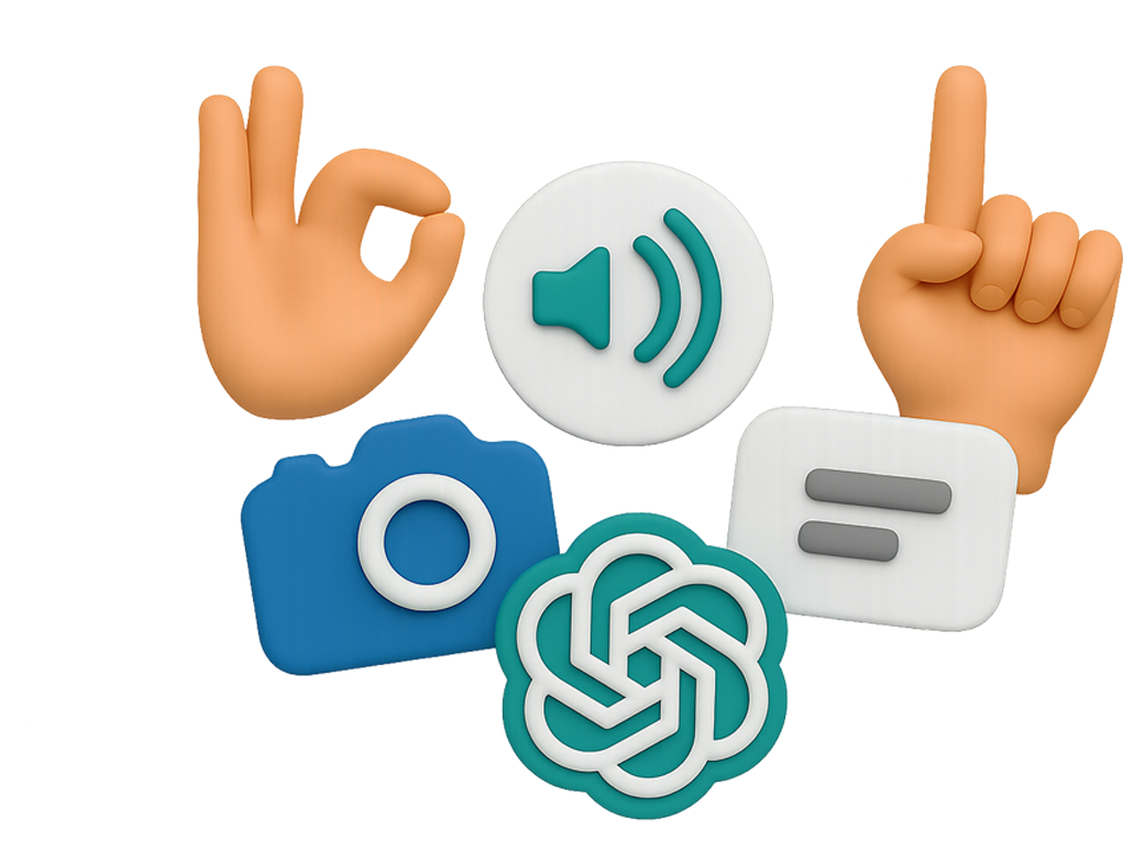Voice, text, photos and even chat with AI are converted into gestures.