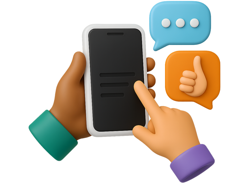 Developing with native speakers Gestures are displayed correctly and clearly.